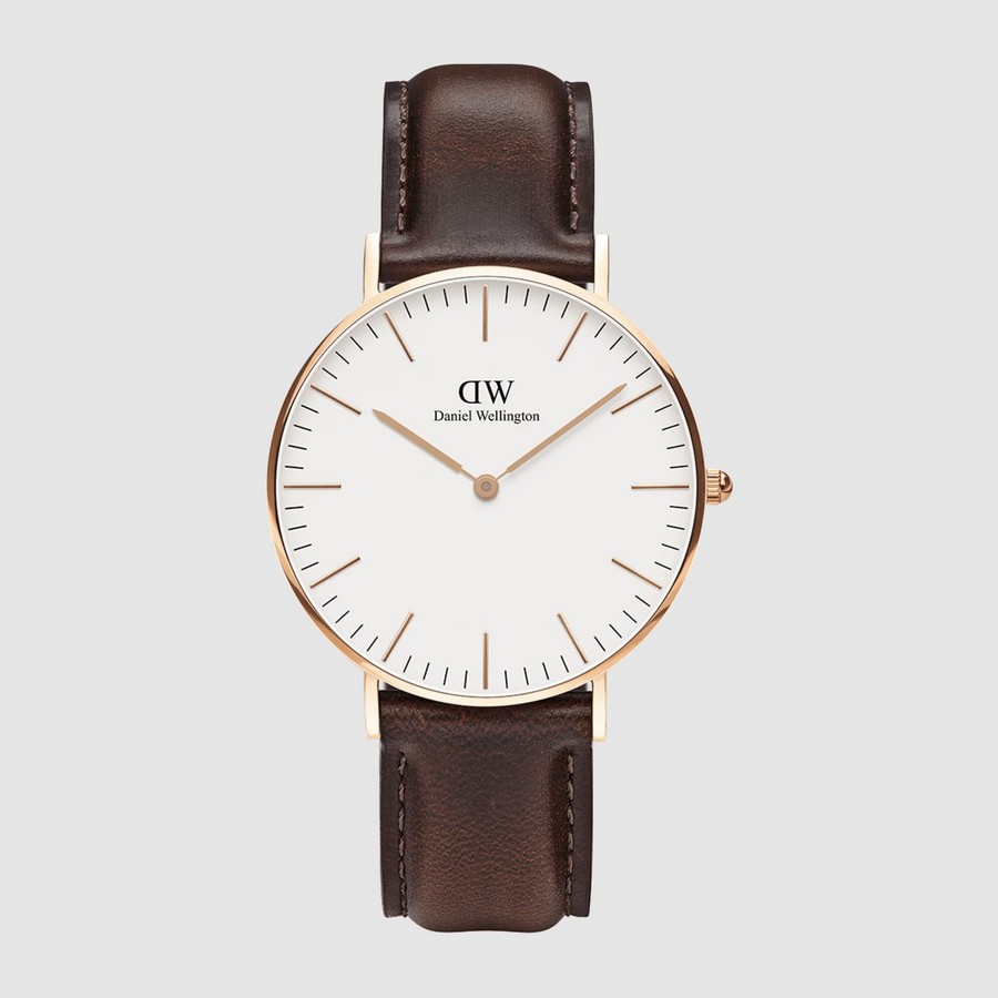 Đồng Hồ Dw Daniel Wallington Classic Bristol Nam Trắng Nâu Vàng